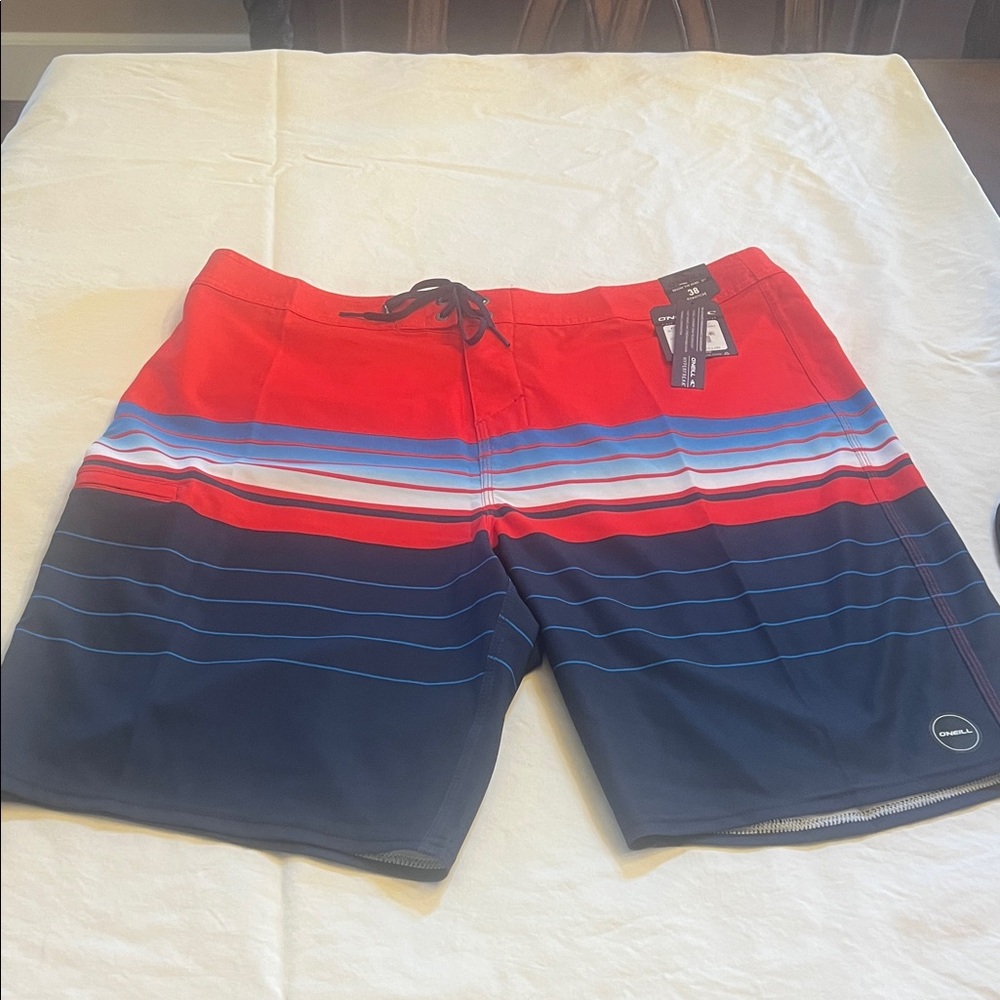 O'Neill Red and Navy Board Shorts